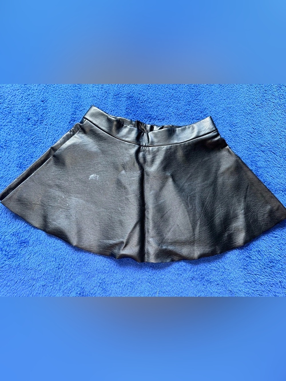 H&M Toddler Girls Black Faux Leather Flare Skirt Size 1.5-2Y